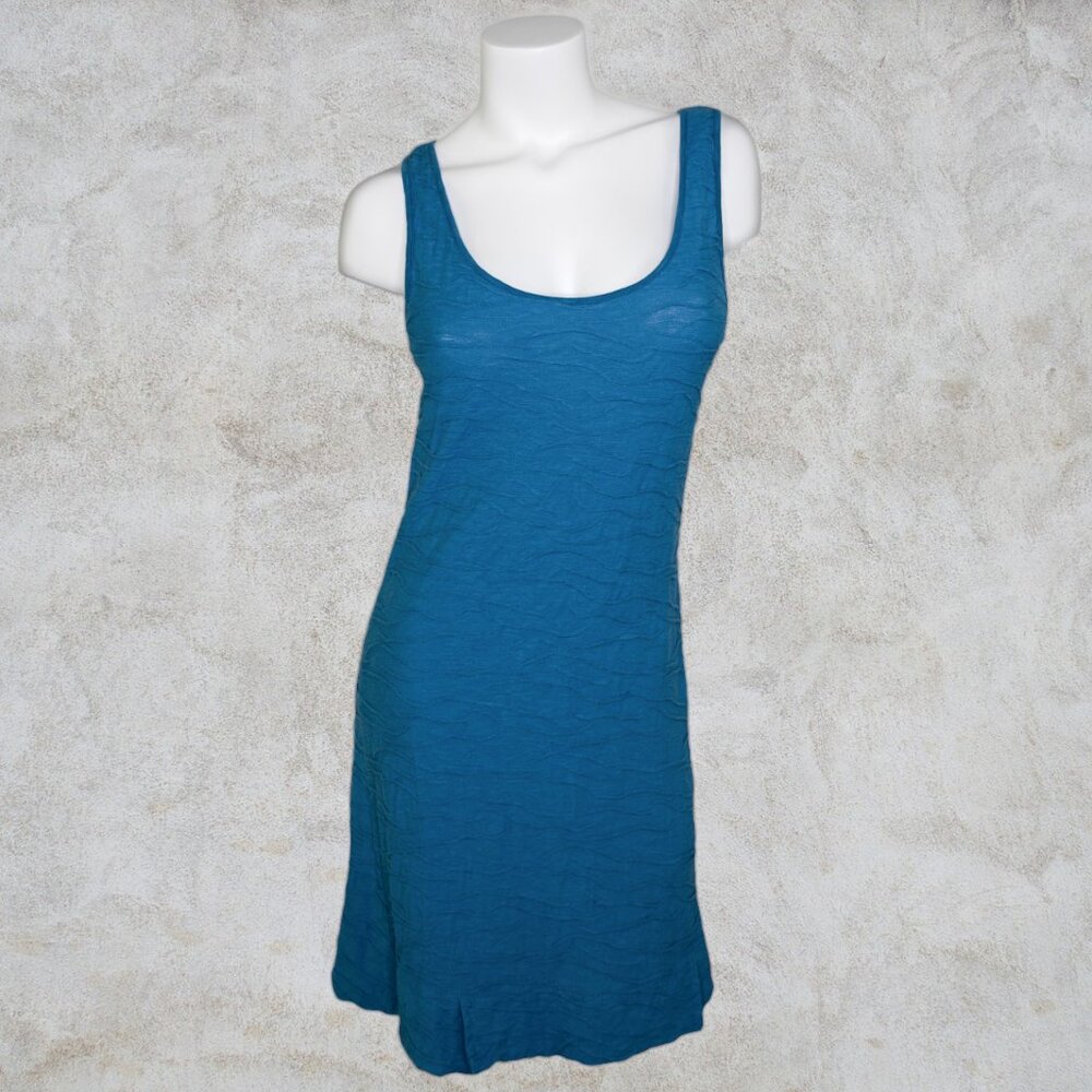 Toad & Co Turquoise Textured Samba Wave Tank Top Dress